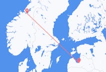 Flights from Riga in Latvia to Trondheim in Norway