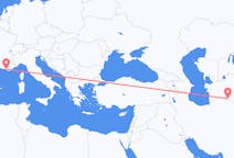 Flyreiser fra Asjkhabad, Turkmenistan til Marseille, Frankrike