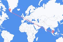 Flyreiser fra Singapore, Singapore til Paamiut, Grønland