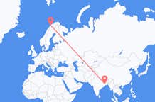 Vols de Durgapur, Inde vers Tromso, Norvège