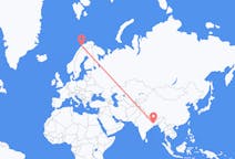 Flyrejser fra Durgapur, Indien til Tromsö, Norge