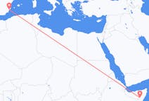 Flyreiser fra Garoe, Somalia til Alicante, Spania