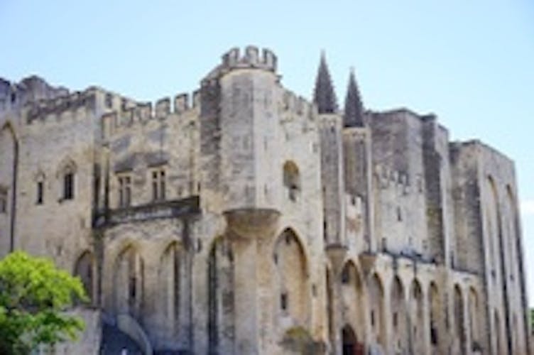 Photo of Papal palace on Avignon, France.