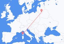 Flyreiser fra Ajaccio, til Vilnius