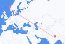 Flights from Varanasi, India to Bergen, Norway