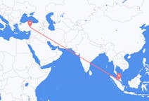 Flyreiser fra Malacca City, Malaysia til Kayseri, Tyrkia