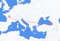 Loty z Limoges, Francja z Trabzon, Turcja