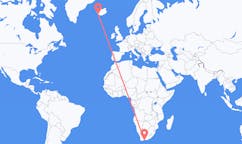 航班从南非乔治 (西开普省)市到雷克雅维克市，冰岛塞尔