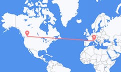 Vluchten van Castlegar, British Columbia, Canada naar Pisa, Italië