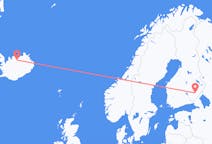 Flyg från Akureyri till Nyslott