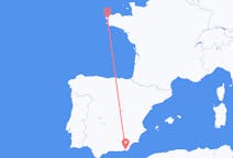 Vols depuis la ville d'Almería vers la ville de Brest