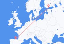 从桑坦德飞往赫尔辛基的航班
