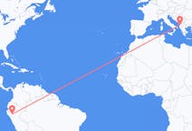 Flyreiser fra Chachapoyas, Peru til Tirana, Albania
