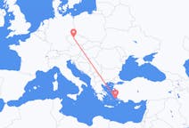 出发地 希腊出发地 萊羅斯島目的地 捷克布拉格的航班