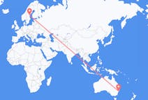 Flyrejser fra Byen Newcastle, Australien til Sundsvall, Sverige