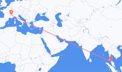 Flyg från Alor Setar, Malaysia till Grenoble, Frankrike