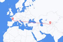 Flyg från Samarkand, Uzbekistan till Bergerac, Frankrike