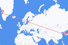 Vluchten van Fukuoka, Japan naar Ilulissat, Groenland