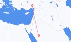 Flyreiser fra Al-`Ula, Saudi-Arabia til Adana, Tyrkia
