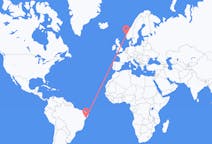 Flyrejser fra Aracaju, Brasilien til Bergen, Norge