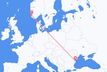 Vluchten van Stavanger, Noorwegen naar Constanta, Roemenië