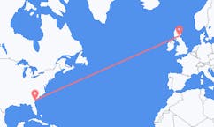 Flyreiser fra Savannah, USA til Dundee, Skottland