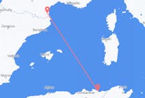 Flyg från Annaba, Algeriet till Perpignan, Frankrike