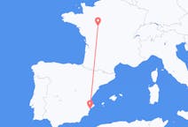 Flyg från Alicante, Spanien till Tours, Frankrike