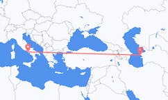 Loty z Turkmenbaszy, Turkmenistan z Neapol, Włochy