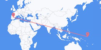 Flyreiser fra Nauru til Spania