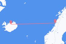 Vluchten van Sandnessjøen, Noorwegen naar Akureyri, IJsland