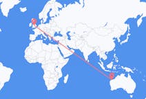 Flyreiser fra Karratha, Australia til Birmingham, England