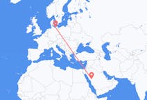 Flyreiser fra Medina, Saudi-Arabia til Rostock, Tyskland