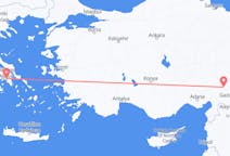 Vols depuis la ville de Kahramanmaraş vers la ville d'Athènes