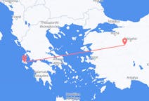 出发地 土耳其从屈塔希亚目的地 希腊Kefallinia的航班