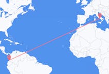 Flyreiser fra Tumaco, Colombia til Napoli, Italia