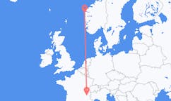 Loty z Grenoble, Francja do Florø, Norwegia