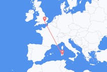 Flyg från Cagliari, Italien till London, England