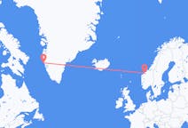 出发地 格陵兰出发地 瑪尼特索克目的地 挪威莫尔德的航班