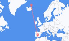 Vluchten van Thorshofn, IJsland naar Malaga, Spanje