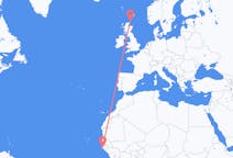 Flyreiser fra Ziguinchor, Senegal til Kirkwall, Skottland