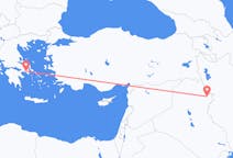 Vluchten van Sulaymaniyah, Irak naar Athene, Griekenland