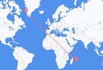 Flights from Mauritius Island to Nuuk
