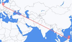 Flyg från Sandakan, Malaysia till Leipzig, Tyskland