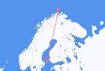 Flug frá Maríuhöfn, Álandseyjum til Honningsvåg, Noregi