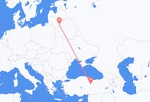Flyrejser fra Vilnius, Litauen til Sivas, Tyrkiet