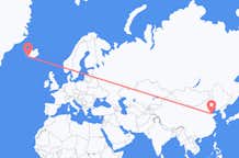 Flyg från Dongying, Kina till Reykjavík, Island