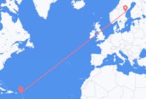 Flights from Saint Barthélemy, St. Barthélemy to Sundsvall, Sweden