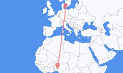 Flyreiser fra Ilorin, Nigeria til Rostock, Tyskland