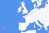 Loty z Połąga, Litwa do Ponta Delgada, Portugalia
